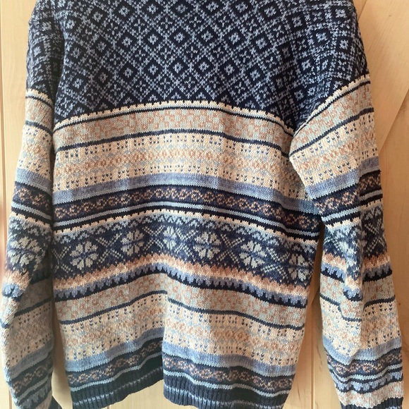 Vintage Erika & co collared button up patterned knitted sweater large - Picture 5 of 5